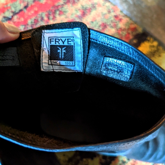 Frye Black Leather Combat & Moto Boots - Picture 5 of 5